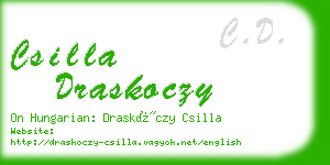 csilla draskoczy business card